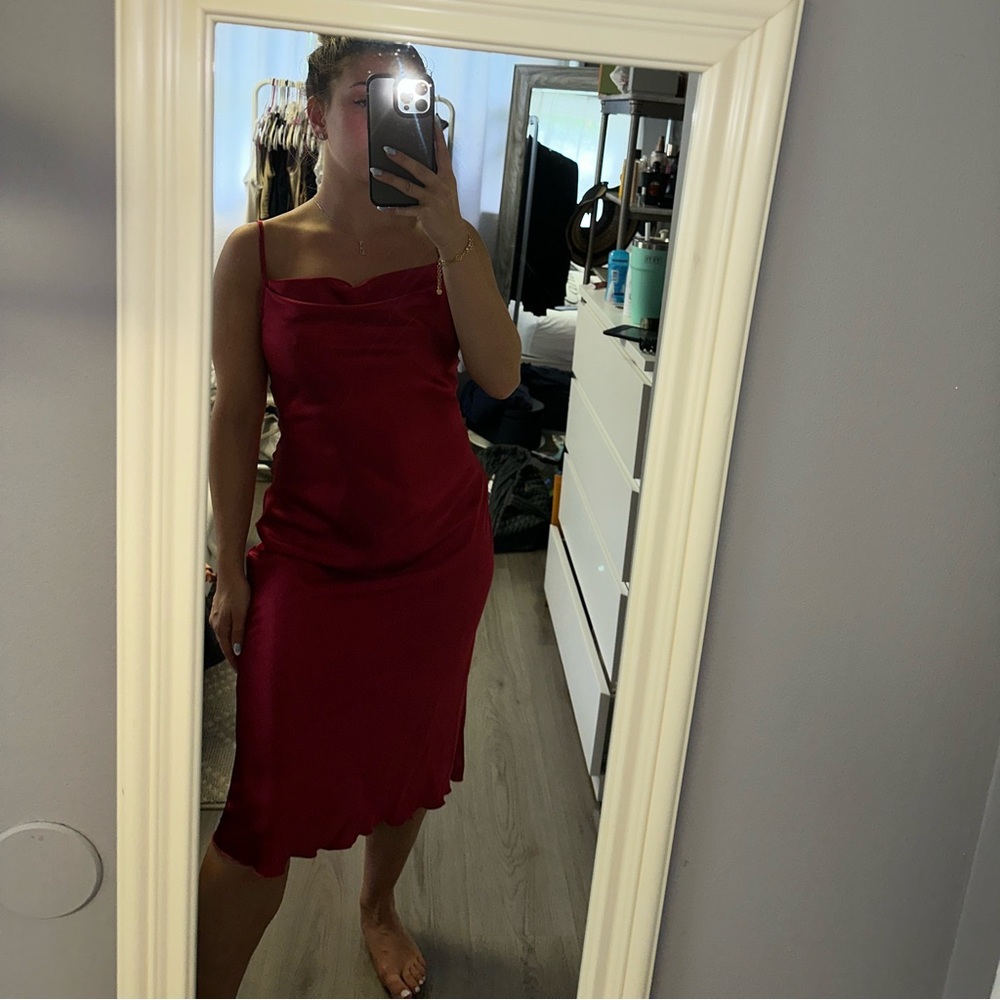 Bebe Satin Slip Dress